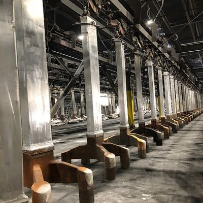 quality Geschweißte Anodenkonstruktion Aluminiumstange Bimetallische Übergangsgelenke Stahlanodenjoch für Elektrolysezelle factory